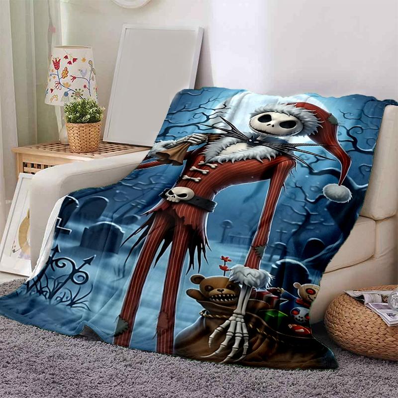 1Pc Nightmare Before Christmas Blanket Soft And Comfortable Casual Warm Camping Travel Christmas Halloween Gift M921480
