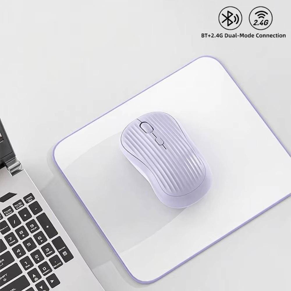 Перезаряжаемая Беспроводная Мышь 2,4G Bluetooth Бесшумная Мышь Двухрежимная Мышь  Для Настольного Компьютера Ноутбука Планшета
