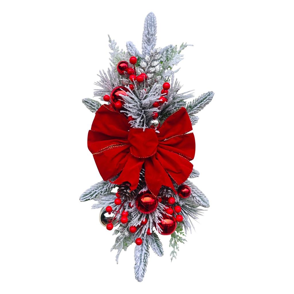 Stair Trophy Decorations Christmas Trophy Wreath For Front Door, Holiday Wall Window Hangings For Indoor And Outdoor Christmas Decorations (red)