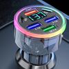 6-портовое USB автомобильное зарядное устройство USB Быстрая зарядка Цифровой дисплей Адаптер зарядного устройства для телефона Розетка быстрой зарядки Прикуриватель Автозапчасти