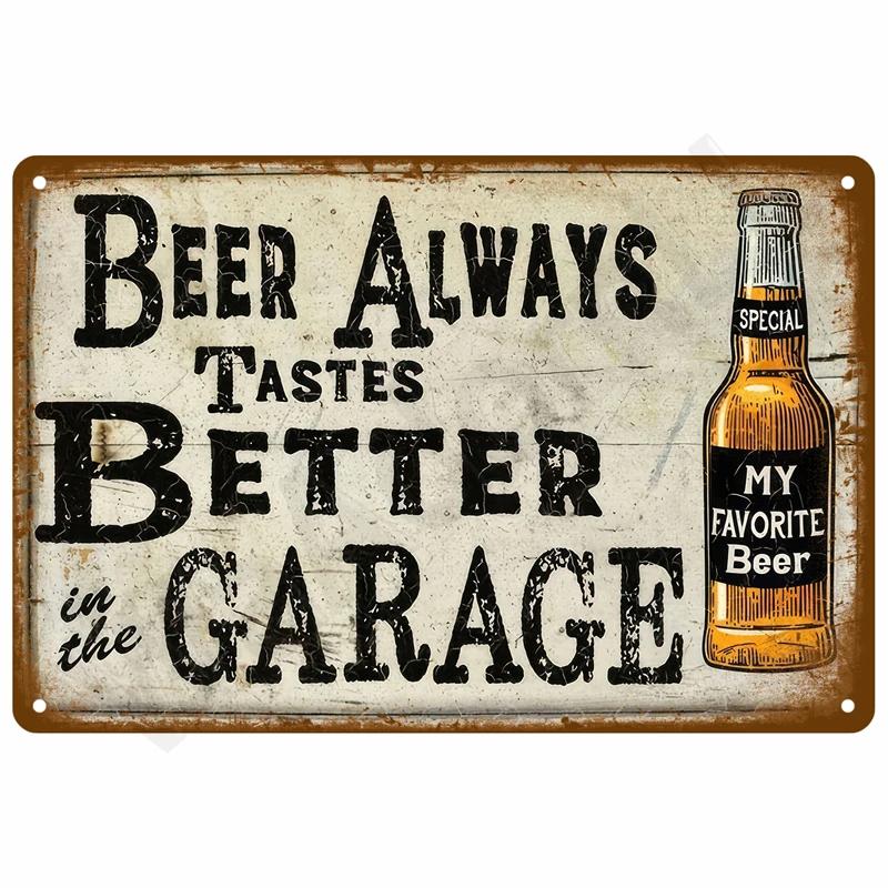 Винтажная металлическая пластина Жестяная табличка Тарелки Бар Ретро Металлическая вывеска Настенное искусство Мурал Эстетичные предметы декора для комнаты дома Постер Украшение для гаража