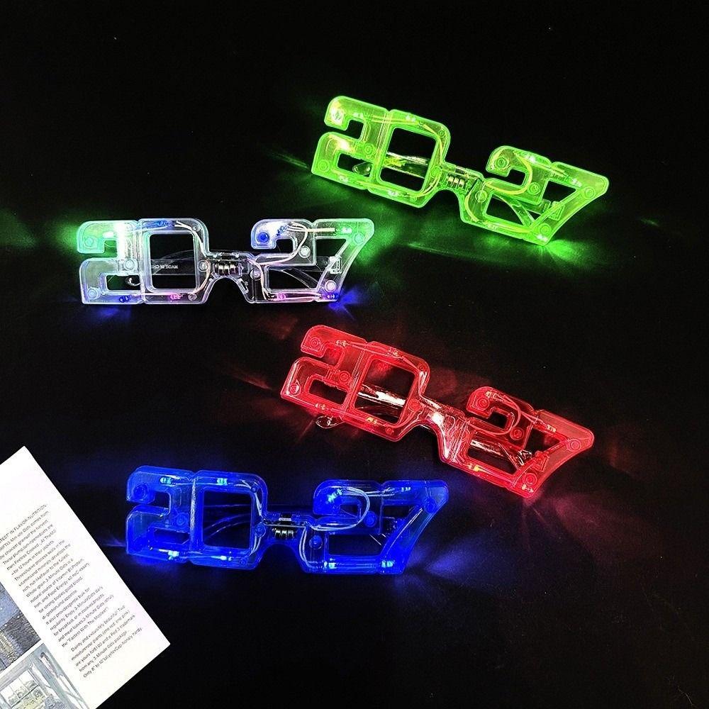 Number 2027 LED Glow Glasses Funny Light Up Glasses New Year Glow Glasses New Year Decorations