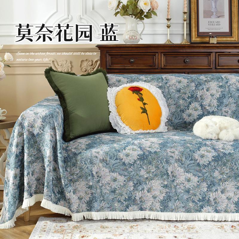 Утолщенное полотенце для дивана в американском стиле, двухстороннее, легко расстилающееся, чехол для дивана, пылезащитный чехол для защиты от царапин, ковер для дивана