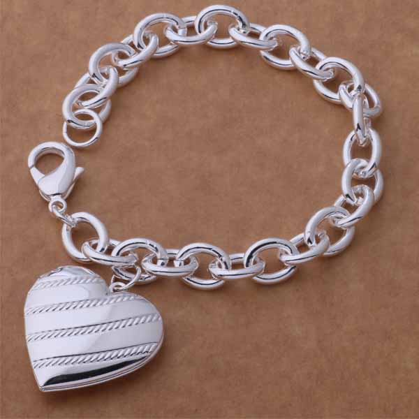 925 Silver Bracelet Heart High Quality Romance Chain For Woman Men Fashion Engagement Party Wedding Jewelry Gift