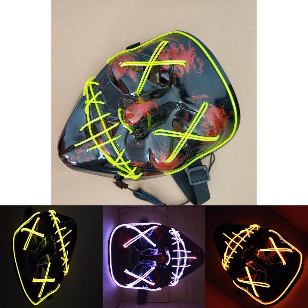 Led Light Mask Up Funny Mask The Purge Election Year Ideal For Halloween And Cosplay Events