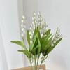 6Pcs/Set Artificial Flower Bellflower Lily Valley Flower Plastic Flower Home Soft Decoration Plant Wall Wedding Green Plant