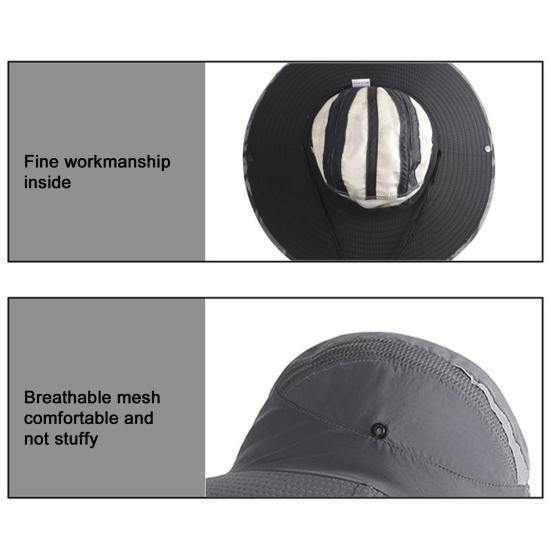 Рыбацкая шляпа с вентилятором на солнечной батарее с широкими полями, ветрозащитная шляпа для рыбалки, кемпинга, пешего туризма, защиты от солнца для мужчин