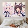 1 шт. N-Nekopara C-Chocola Vanilla Горничная Гобелен Фон в горошек Настенное панно Кавайный Декор Спальня Подростка Общежитие Подарок для фанатов