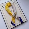 New Hundred Hundred Satin Letter Print Neckerchief 70×70 Silk Scarf Small Square Scarf High Sense of French Scarf