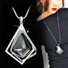 Women Diamond Pendant Long Sweater Chain Necklace Party Jewelry Gift