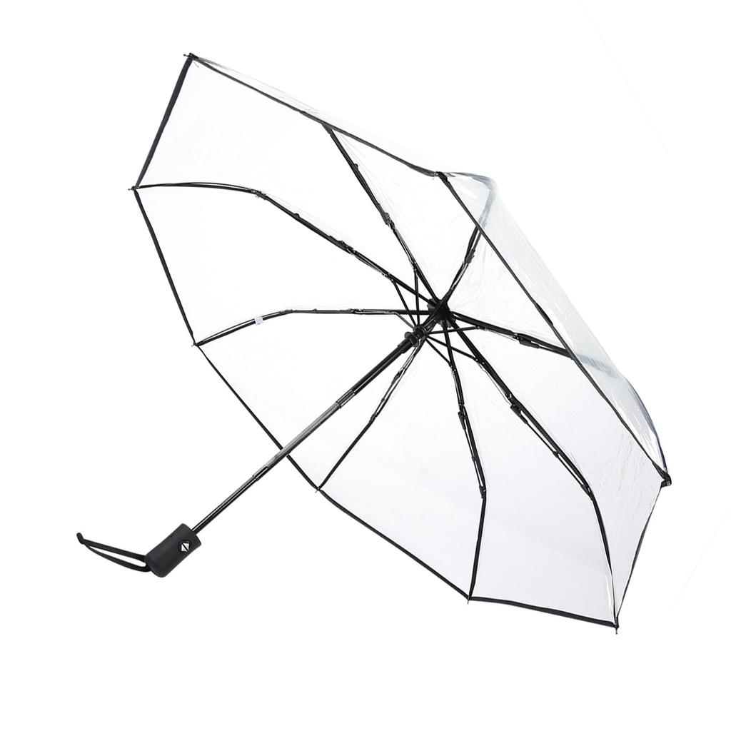 Transparent Rain Umbrellas Folding Portable Tri Fold Ladies Fashion Umbrella