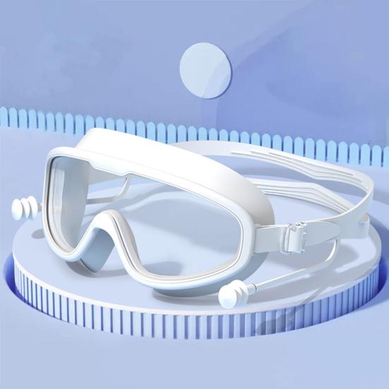 Очки для плавания для взрослых, противотуманные, с большой оправой, очки для плавания с высоким разрешением и широким обзором