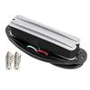 Musiclily Basic HOT RAILS Звукосниматель Humbucker для гитары ST Strat Электрический Белый корпус с хромированными планками Одноразмерный для гитары,