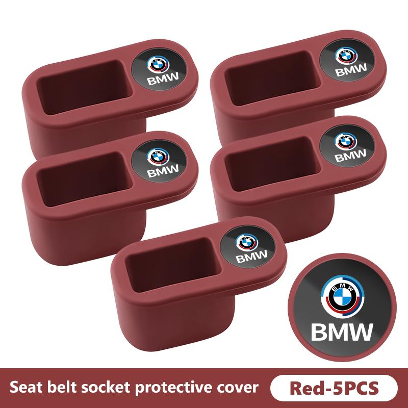 WSQK5 Car Seat Belt Base Protector Anti Scratch Cover Accessories For BMW 1 3 4 5 6 7 Series M X1 X3 Performance Alpina G20 F20