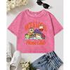 Nice Local Picnic Club Prints Washed Crop T Shirt Women Cotton T-Shirts Cotton Casual Clothes Slim Vintage Short Sleeve