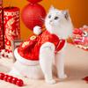 Маленький красный конверт кошка, чтобы было тепло и празднично зимой Китайский Новый год Китайский Новый год Одежда Тан щенок Йоркшир двуногий питомец одежда для кошки