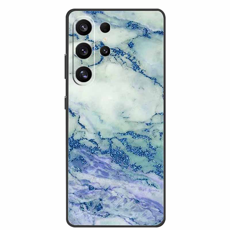 Phone Case For Samsung Galaxy S26 Ultra Colorful Painted Soft Silicone Bumper for Samsung S26 Ultra Case Marble Shockproof Cover