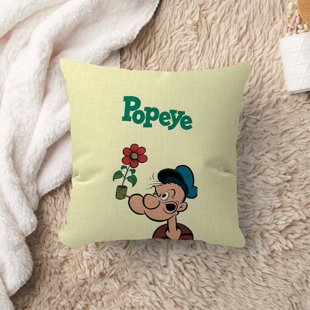 Animation Popeye Retro Personalized Pillow Cover Kids Bedroom Wild Party Decor Pillowcase kid Birthday shower Gift