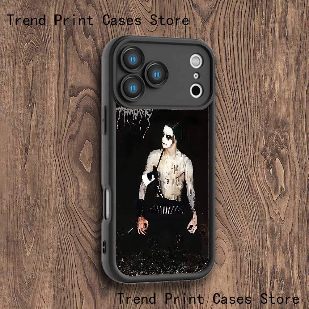 Чехол для телефона D-Darkthrone для iPhone 17,16,15,14,13,12,11,Pro,Max,Plus,X,XS,SE4,E,Mini Черный Утолщенная рамка Чехол