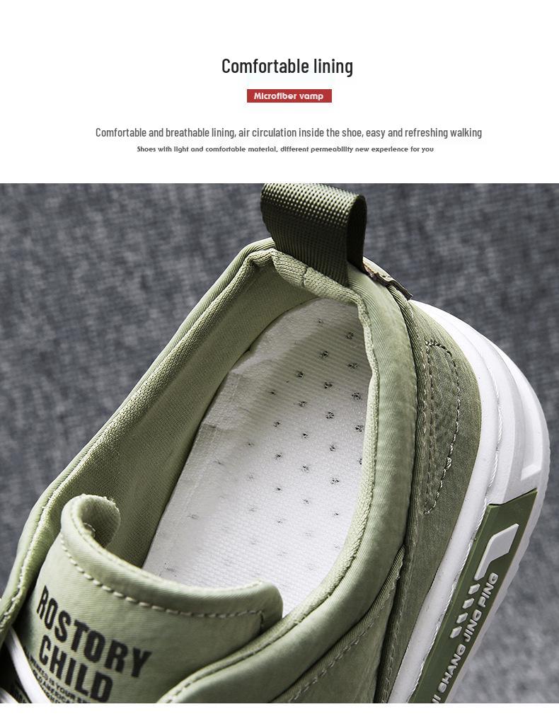 Мужские парусиновые туфли из ледяного шелка 2025: Универсальные, с мягкой подошвой, повседневные, дышащие, модные кроссовки в корейском стиле