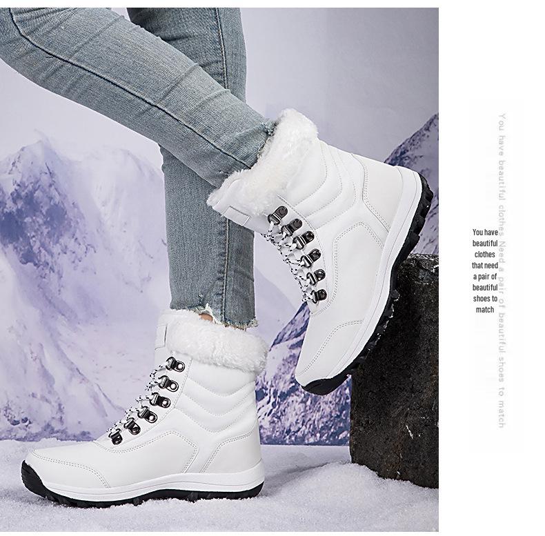 Унисекс Толстые Плюшевые Зимние Снежные Ботинки