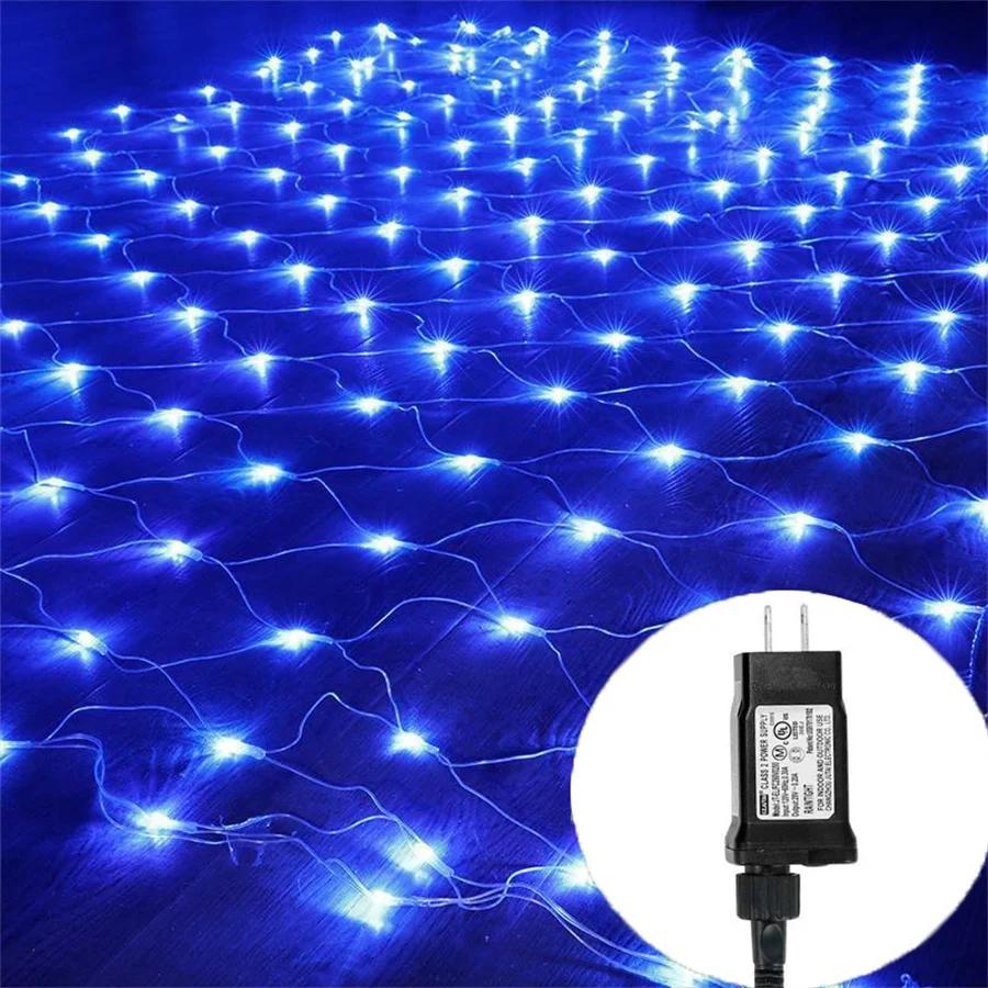 Thrisdar DC24V 3X2M Уличные рождественские гирлянды из сетки 200 светодиодов Водонепроницаемая подвесная оконная занавеска Сказочная гирлянда