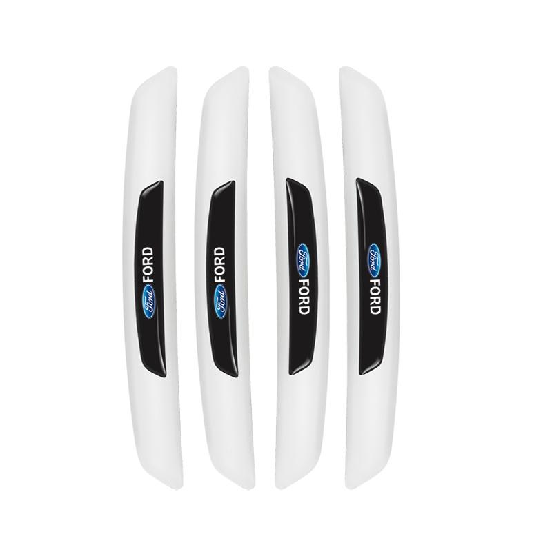 4Pcs Car Door Rearview Mirror Protector Stickers Rubber Anti-Collision For Ford ST Line Focus Mustang Fiesta Puma Ranger Kuga IL8