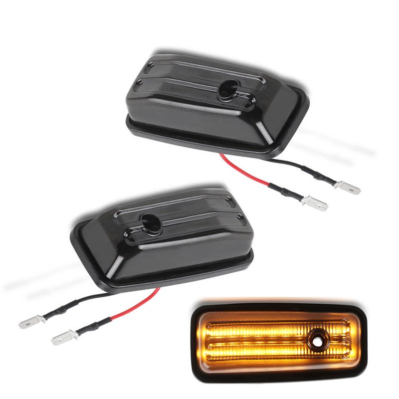 2PCS 12V Dynamic LED Turn Signal Indicator Repeater Lamp Side Marker Light For BENZ W461 W463 G-Class G500 G550 G55 G63 G65