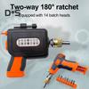 Multi Screwdriver Set Ergonomic Design Ratchet Mechanism 180-Degree Multi Angles Electric Screwdriver with Magnetic Bit Set