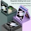 Магнитный чехол и защитная пленка для экрана Samsung Z Flip6 Anti-Fall — подходит для Z Flip5/4/3