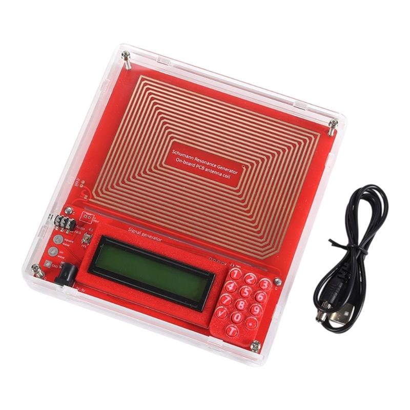 7.83Hz Schumann Generator Adjustable 0.1Hz-99999Hz Sine Resonance Generator with Cover 5.5x2.1 Power Supply