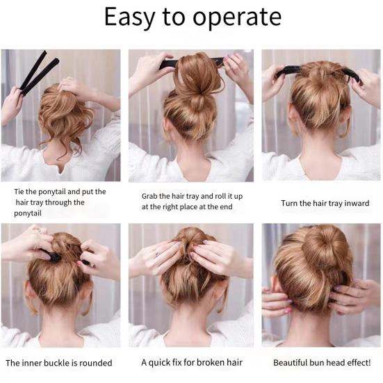 3Pcs Hair Bun Maker Hair Curler Deft Bun Twister Shaper Long Hair Easy Fast Snap Roll Tool Lazy Women Girl Hair Styling Accessories