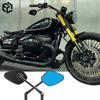 For BMW R18 Motorcycle Accessories Side Universal Foldable Mirror Modified Blue Glass CNC Aluminum Handlebar End Bar Mirror