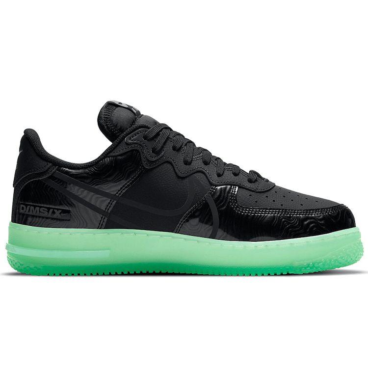 Nike Кроссовки унисекс Air Force 1 React LV8 All Star 2021 Черные едва-зеленые CV2218-001