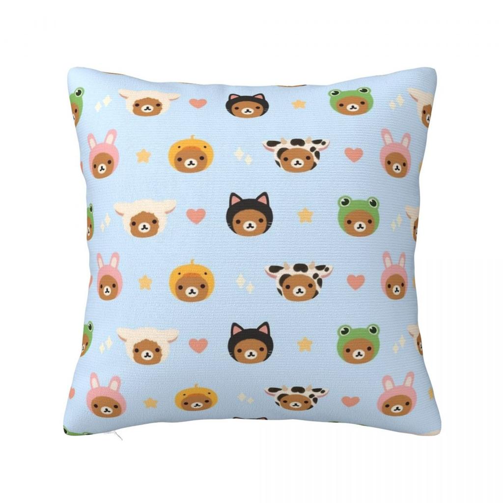 Korilakkuma Rilakkuma Pillowcases Room Cartoon Bears Cushion Case Funny Pillow Cover