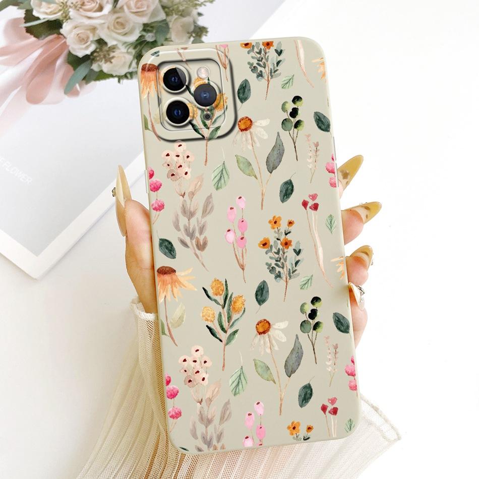 For iPhone 11 Pro Max Cute Cat Flower Cartoon Phone Case For iPhone11 11Pro 11ProMax Shockproof Soft Silicone Covers Bumpers