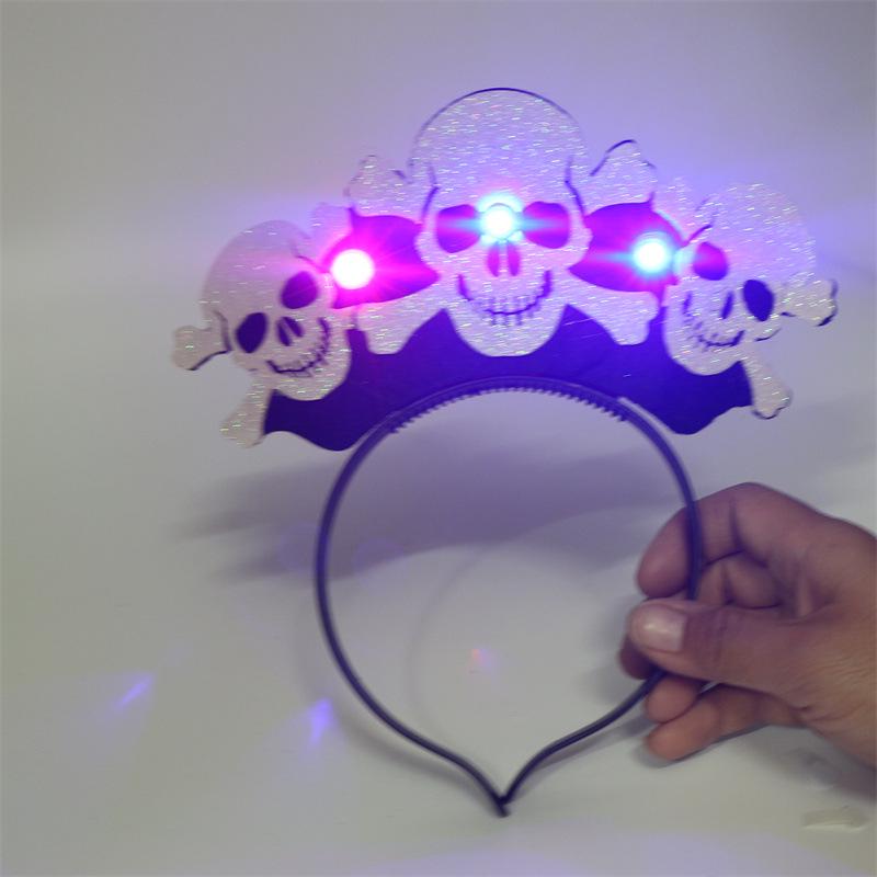 Luminous Halloween Pumpkin & Horn Headband for Kids & Adults