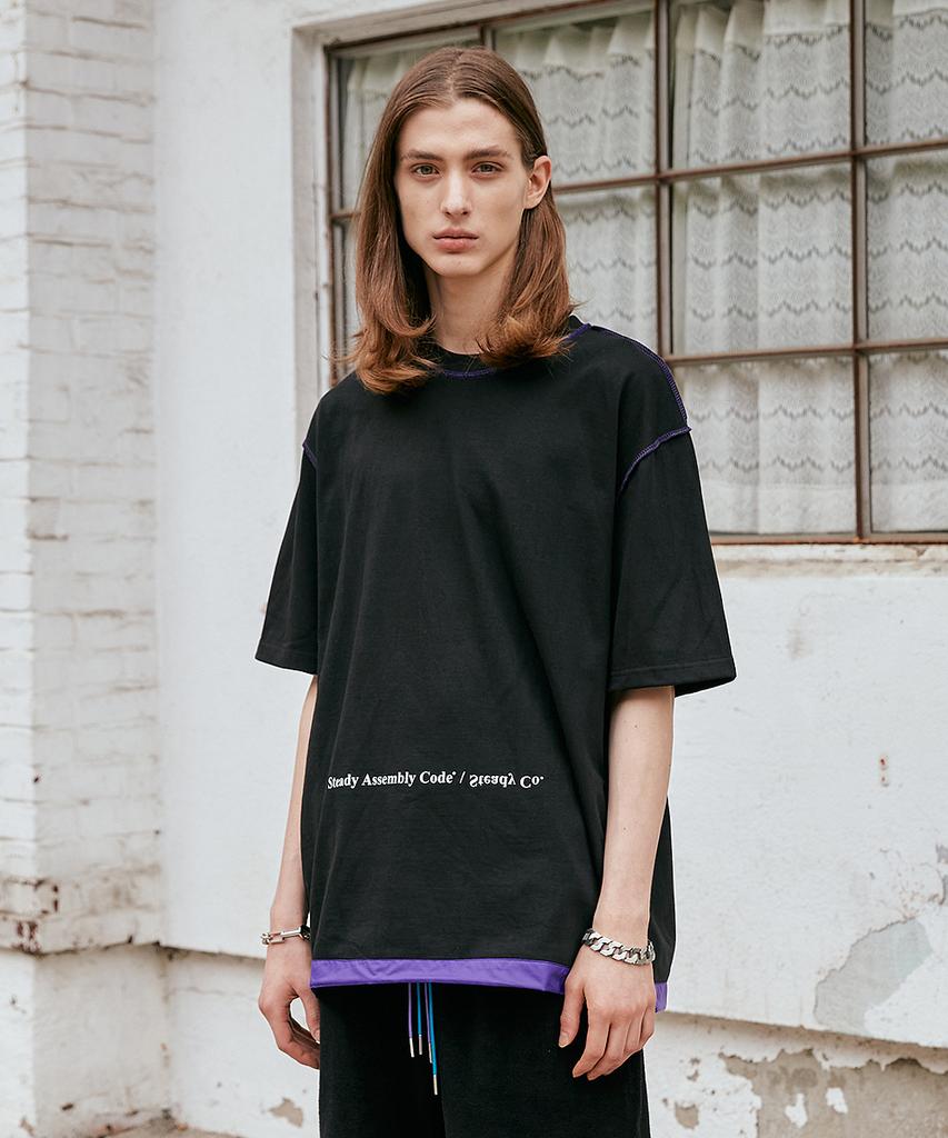 SAC STUDIO Уютные блочные футболки Черный