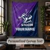 Personalized Wall Tapestry,Melbourne Storm Custom Text, Soft Fabric Wall Art For Indoor Decoration