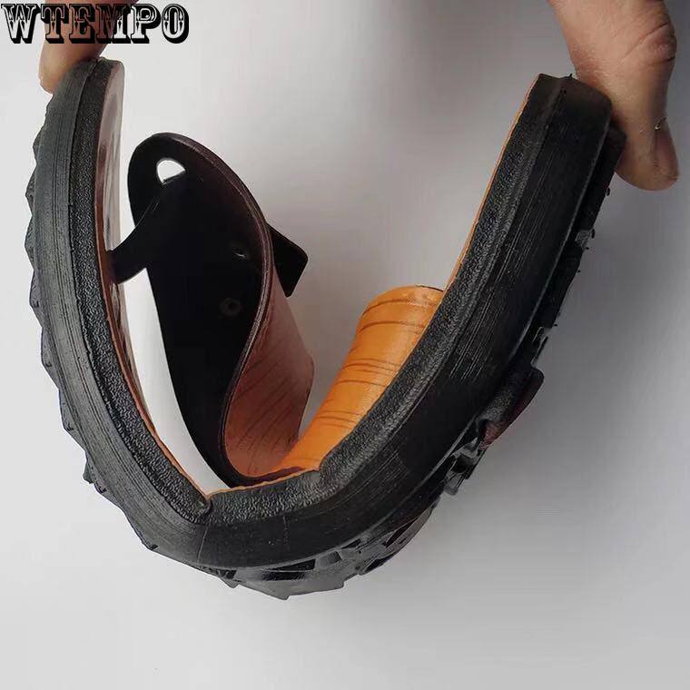 Fashion Outdoor Beach Shoes Slippers Simple Pinch Flip Flops Men's Sandals Handmade Shoes