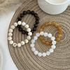 4Pcs Stackable Beads Bracelet Set Marbling Cuff Bracelet Set Vintage Round Bangles  Gifts