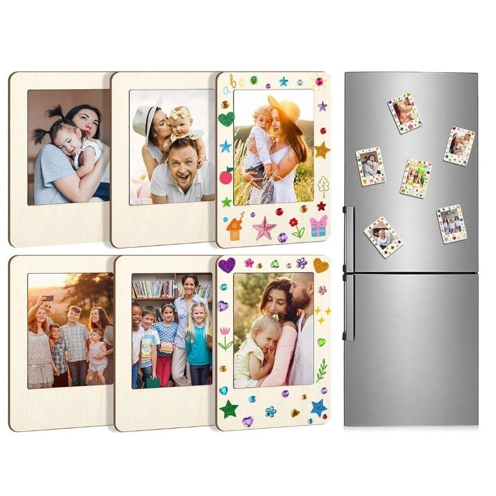Wooden Material Unfinished Wooden Craft Frames DIY Picture Holder for Picture Frame Decor