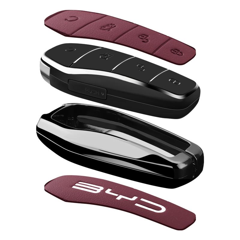 Чехол для брелока автомобиля для BYD Dolphin Lied Tang DM Atto 3 Han EV Qin PLUS Song Pro MAX Yuan, чехол для брелока автомобиля из цинкового сплава и кожи