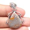 Pendant Ocean Jasper Gemstone Handmade Mother Day Silver Jewelry 1.75"