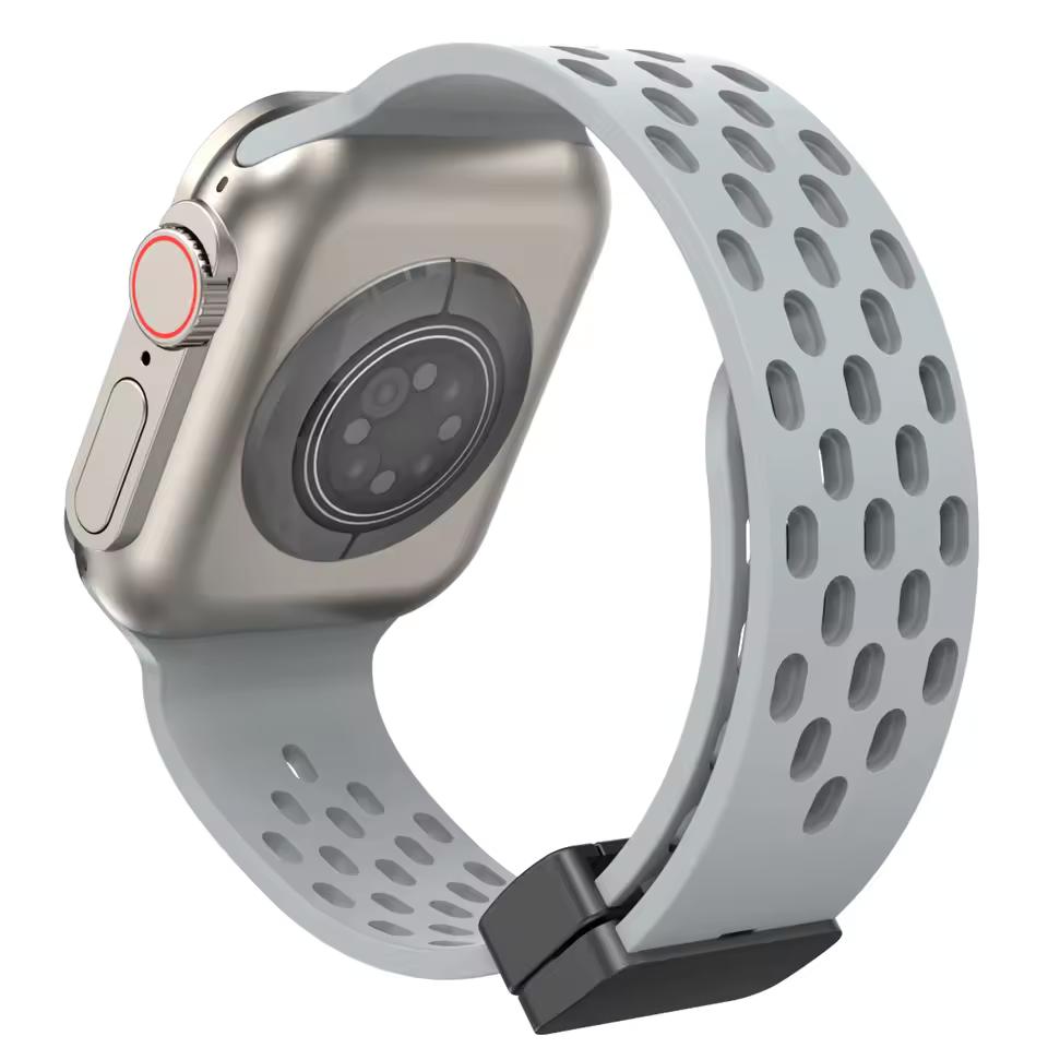 Магнитный силиконовый ремешок для Apple Watch Band Ultra 3 2 49мм 45мм 41мм Браслет для iWatch Series 11 10 9 8 7 6 SE 5 4 3 38мм 46мм 42мм 44мм