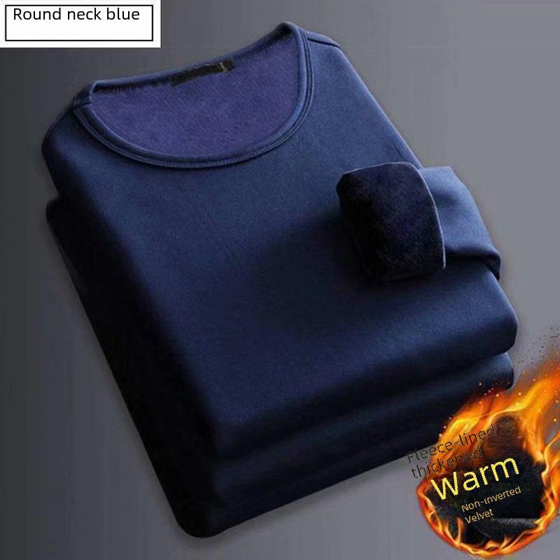 Men's Winter Thermal Velvet Top - Outdoor Wear, Bottoming Shirt, Plus Size, Youth Style