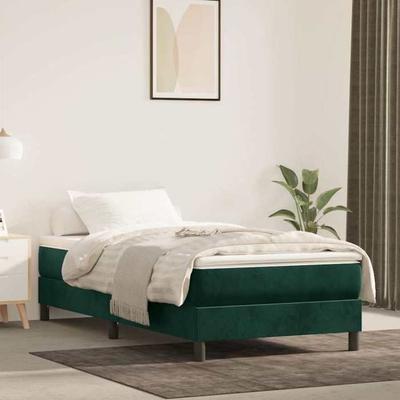 Maison Exclusive - Sommier À Lattes De Lit Avec Matelas Vert Foncé 100x200 Cm