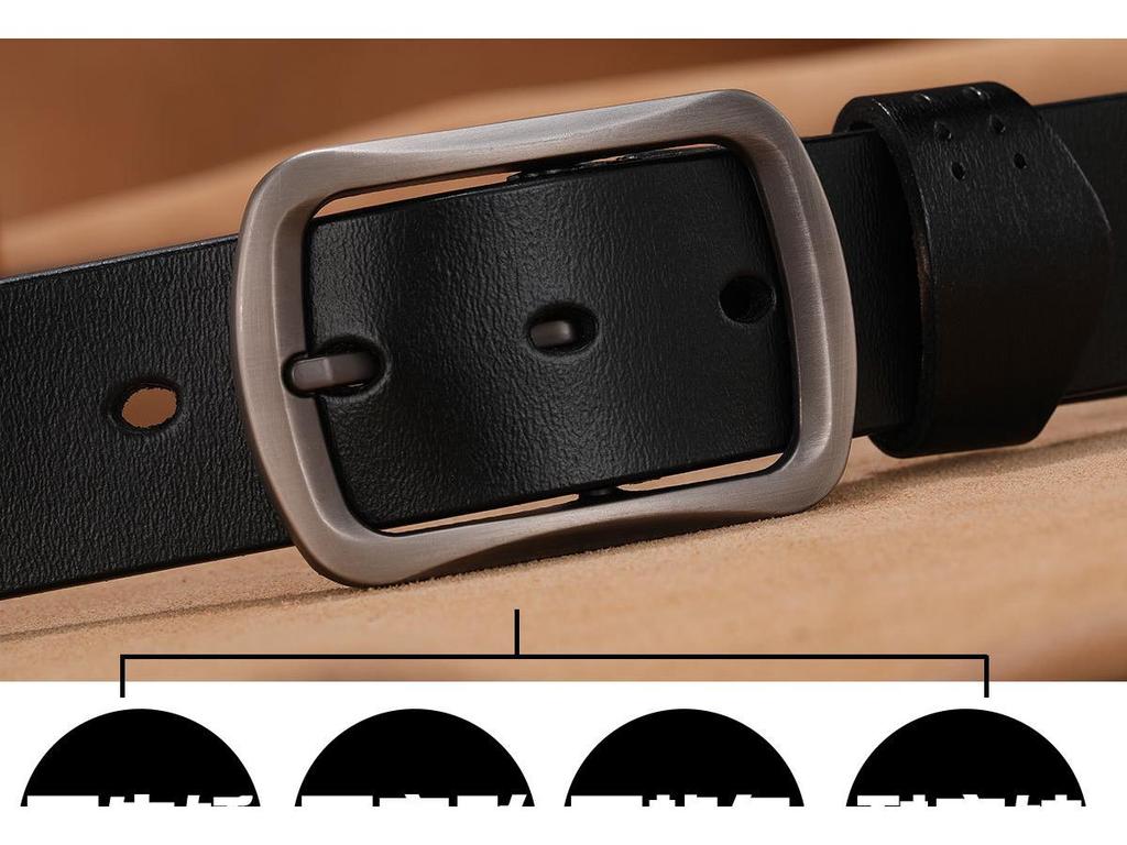 Men's Genuine Leather Pin Buckle Cowhide Retro Belt