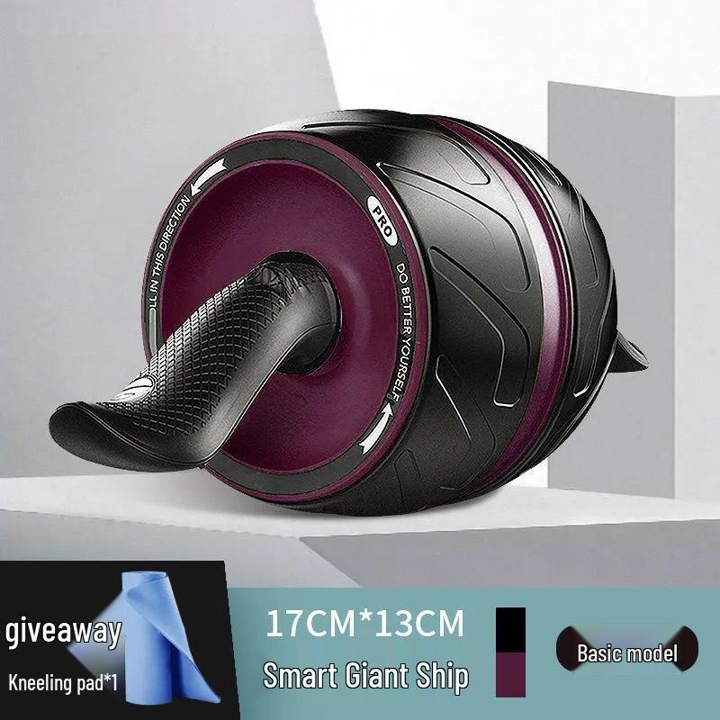 Silent Auto-Rebound Ab Wheel: Beginner Home Ab Muscle Trainer