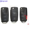 Jingyuqin  2/3/4 B Folding Car Remote Key Shell Case Fob For VW Passat Polo Golf Touran Bora Ibiza Leon Octavia Fabia